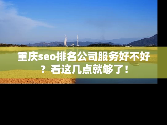 重庆seo排名公司服务好不好？看这几点就够了！