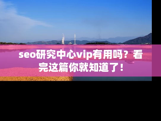 seo研究中心vip有用吗？看完这篇你就知道了！