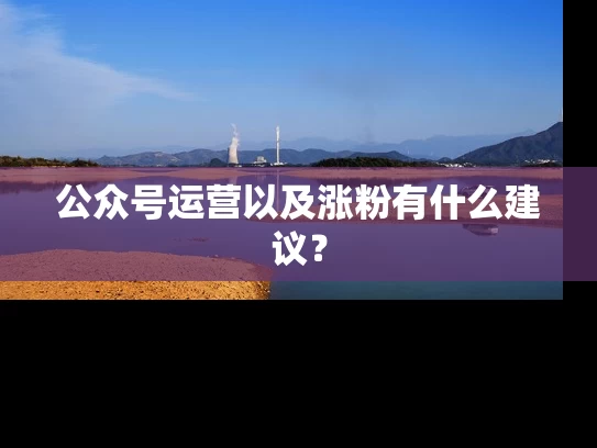 公众号运营以及涨粉有什么建议？