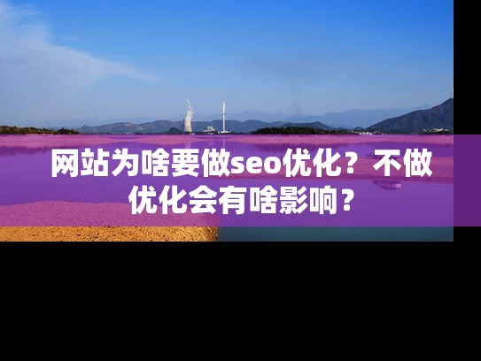 网站为啥要做seo优化？不做优化会有啥影响？