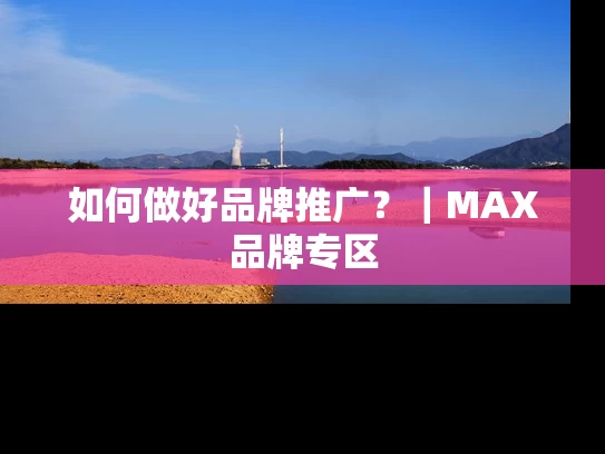 如何做好品牌推广？｜MAX品牌专区