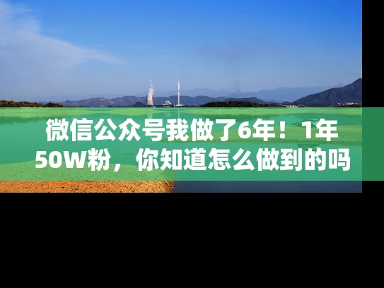 微信公众号我做了6年！1年50W粉，你知道怎么做到的吗