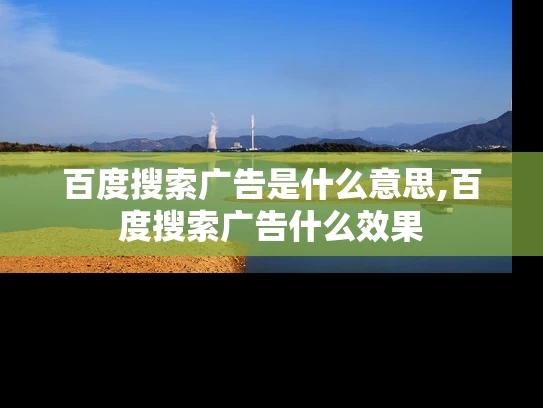 百度搜索广告是什么意思,百度搜索广告什么效果