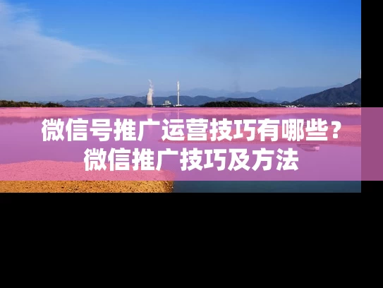 微信号推广运营技巧有哪些？微信推广技巧及方法