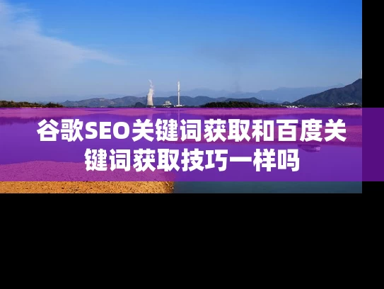 谷歌SEO关键词获取和百度关键词获取技巧一样吗