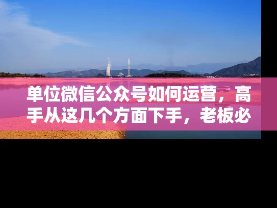 单位微信公众号如何运营，高手从这几个方面下手，老板必须收藏的文章