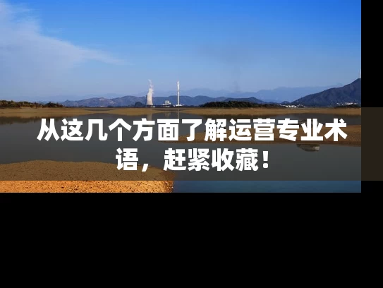 从这几个方面了解运营专业术语，赶紧收藏！