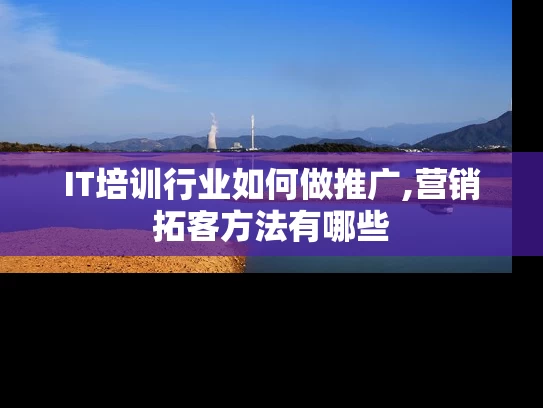 IT培训行业如何做推广,营销拓客方法有哪些