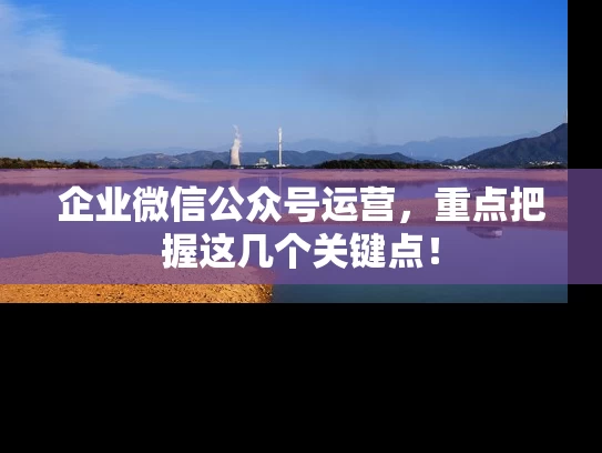 企业微信公众号运营，重点把握这几个关键点！