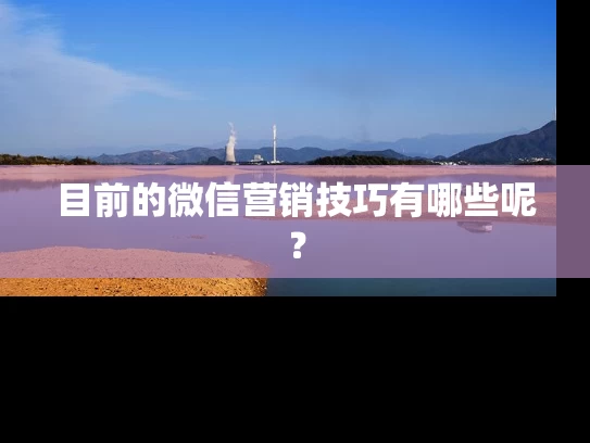 目前的微信营销技巧有哪些呢？