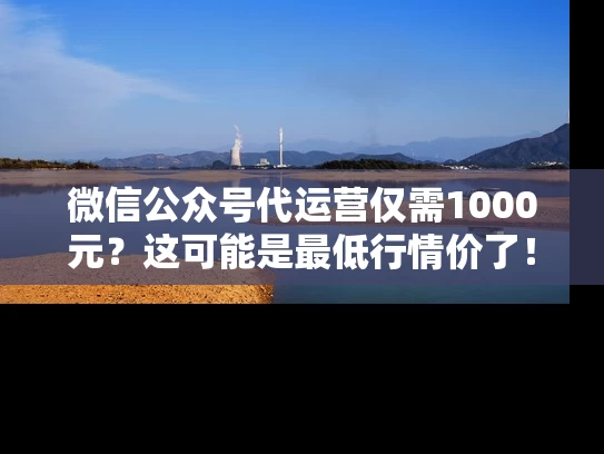 微信公众号代运营仅需1000元？这可能是最低行情价了！