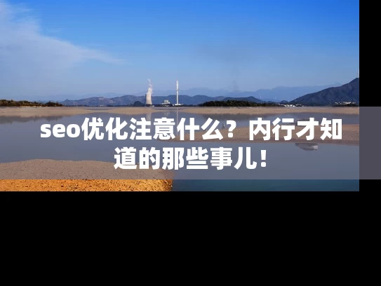 seo优化注意什么？内行才知道的那些事儿！