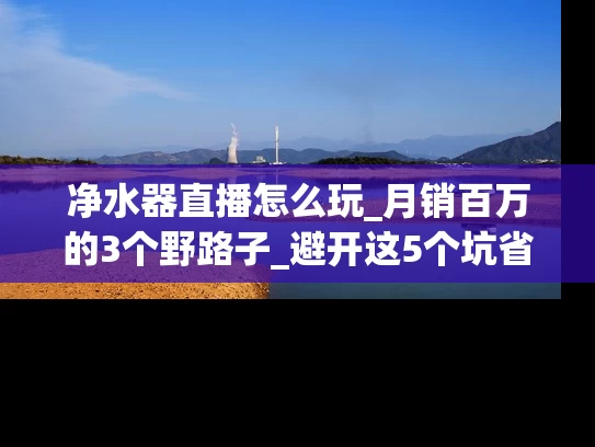 净水器直播怎么玩_月销百万的3个野路子_避开这5个坑省50万！
