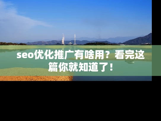 seo优化推广有啥用？看完这篇你就知道了！