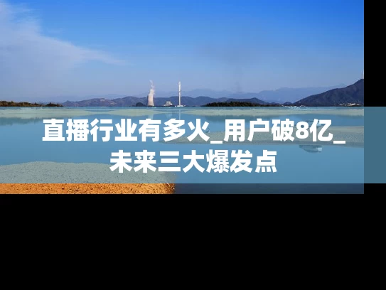 直播行业有多火_用户破8亿_未来三大爆发点