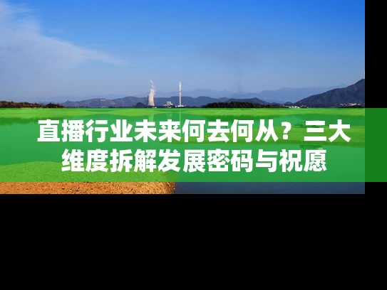 直播行业未来何去何从？三大维度拆解发展密码与祝愿