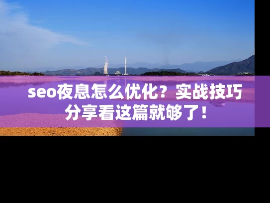 seo夜息怎么优化？实战技巧分享看这篇就够了！