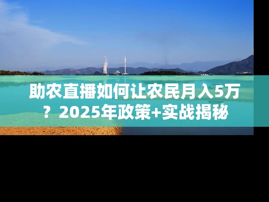 助农直播如何让农民月入5万？2025年政策+实战揭秘