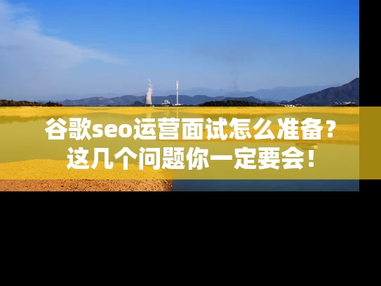 谷歌seo运营面试怎么准备？这几个问题你一定要会！