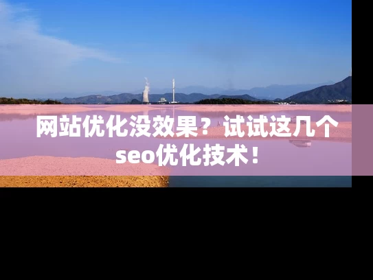 网站优化没效果？试试这几个seo优化技术！