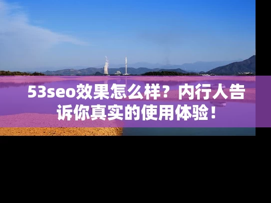53seo效果怎么样？内行人告诉你真实的使用体验！