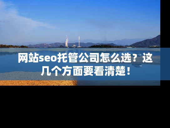 网站seo托管公司怎么选？这几个方面要看清楚！