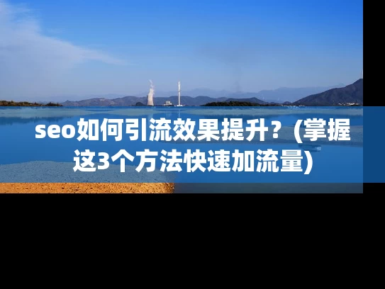 seo如何引流效果提升？(掌握这3个方法快速加流量)
