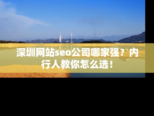 深圳网站seo公司哪家强？内行人教你怎么选！
