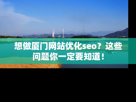想做厦门网站优化seo？这些问题你一定要知道！