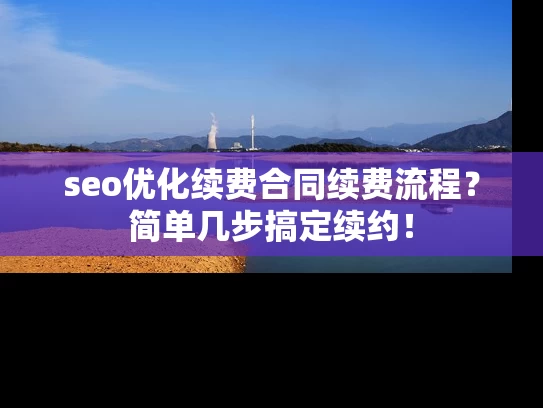 seo优化续费合同续费流程？简单几步搞定续约！