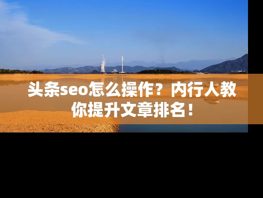 头条seo怎么操作？内行人教你提升文章排名！