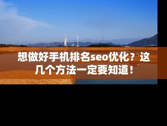 想做好手机排名seo优化？这几个方法一定要知道！