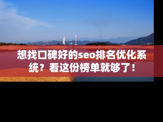 想找口碑好的seo排名优化系统？看这份榜单就够了！