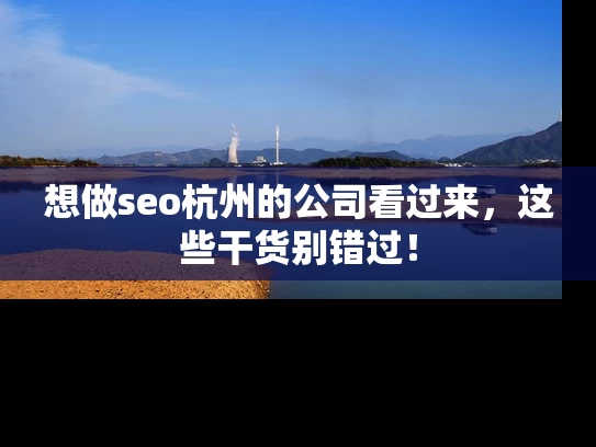 想做seo杭州的公司看过来，这些干货别错过！