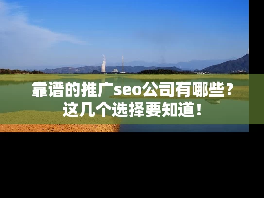 靠谱的推广seo公司有哪些？这几个选择要知道！