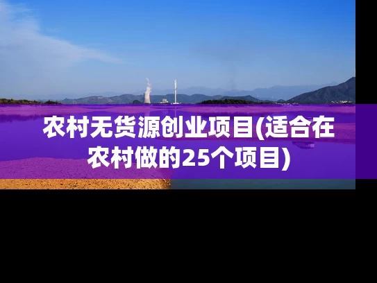 农村无货源创业项目(适合在农村做的25个项目)