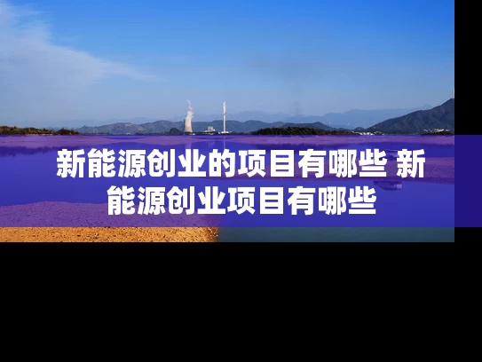 新能源创业的项目有哪些 新能源创业项目有哪些