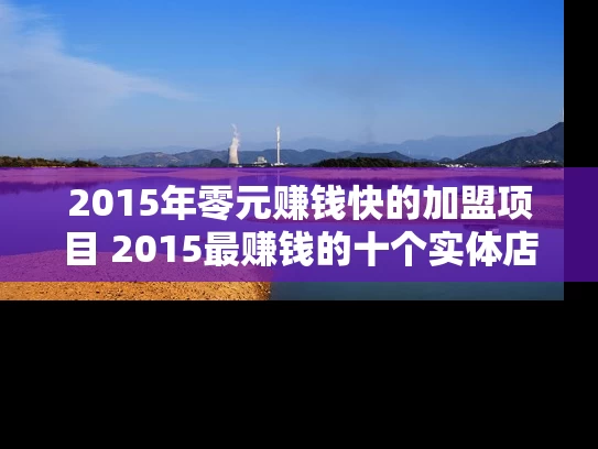 2015年零元赚钱快的加盟项目 2015最赚钱的十个实体店项目