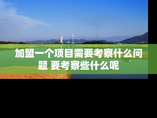 加盟一个项目需要考察什么问题 要考察些什么呢