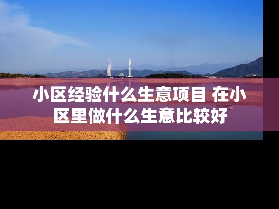 小区经验什么生意项目 在小区里做什么生意比较好