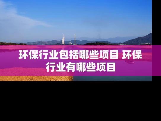 环保行业包括哪些项目 环保行业有哪些项目