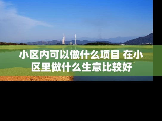 小区内可以做什么项目 在小区里做什么生意比较好