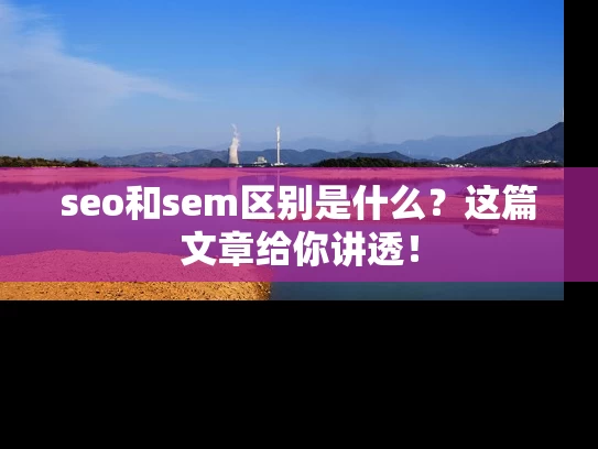 seo和sem区别是什么？这篇文章给你讲透！