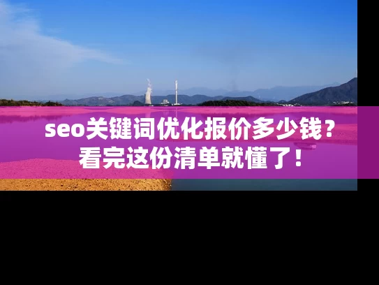 seo关键词优化报价多少钱？看完这份清单就懂了！