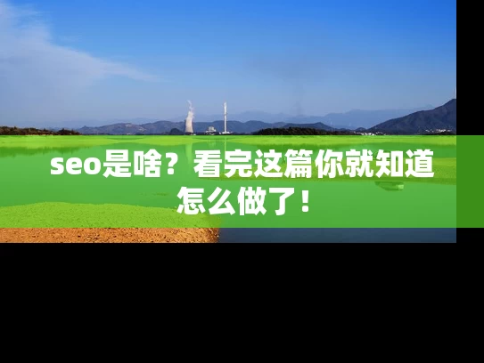 seo是啥？看完这篇你就知道怎么做了！
