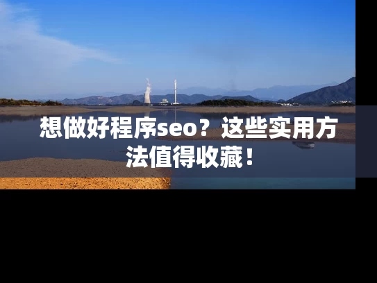 想做好程序seo？这些实用方法值得收藏！